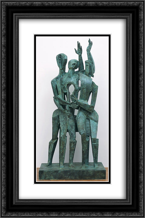 The return of the prodigal son 16x24 Black Ornate Wood Framed Art Print Poster with Double Matting by Zadkine, Ossip