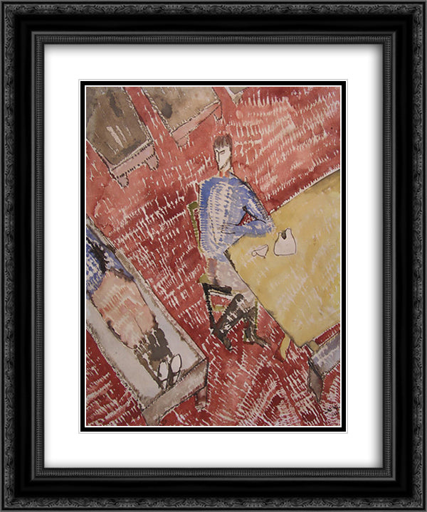 Untitled 20x24 Black Ornate Wood Framed Art Print Poster with Double Matting by Zadkine, Ossip