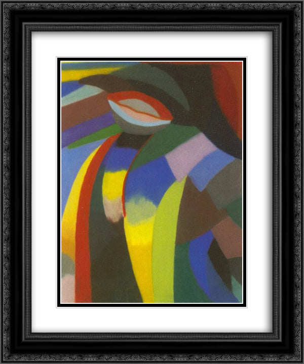 Composition 20x24 Black Ornate Wood Framed Art Print Poster with Double Matting by Freundlich, Otto