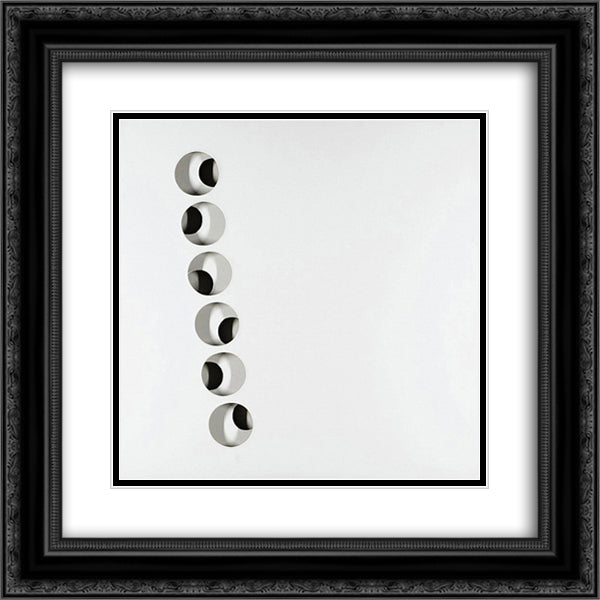 Intersuperficie curva bianca 20x20 Black Ornate Wood Framed Art Print Poster with Double Matting by Scheggi, Paolo