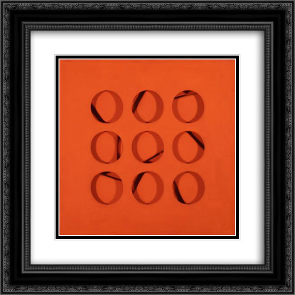Intersuperficie curva rossa 20x20 Black Ornate Wood Framed Art Print Poster with Double Matting by Scheggi, Paolo