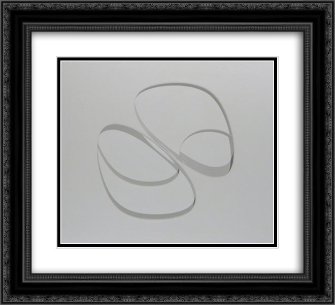 Zone riflesse 22x20 Black Ornate Wood Framed Art Print Poster with Double Matting by Scheggi, Paolo