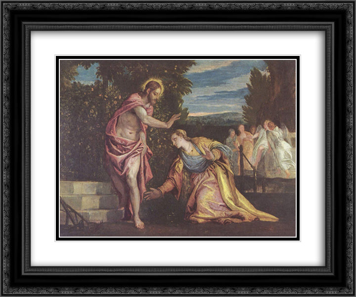 Do not touch me 24x20 Black Ornate Wood Framed Art Print Poster with Double Matting by Veronese, Paolo