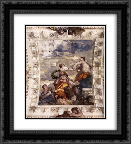 Fortune 20x22 Black Ornate Wood Framed Art Print Poster with Double Matting by Veronese, Paolo