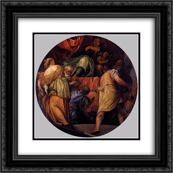 Honor 20x20 Black Ornate Wood Framed Art Print Poster with Double Matting by Veronese, Paolo