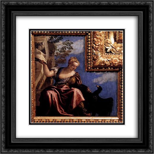 Moderation 20x20 Black Ornate Wood Framed Art Print Poster with Double Matting by Veronese, Paolo