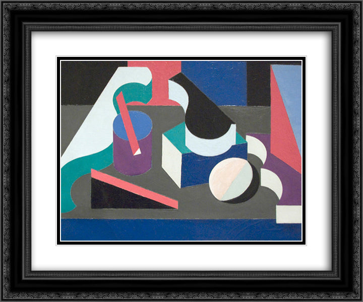 Forms 24x20 Black Ornate Wood Framed Art Print Poster with Double Matting by Bruce, Patrick Henry