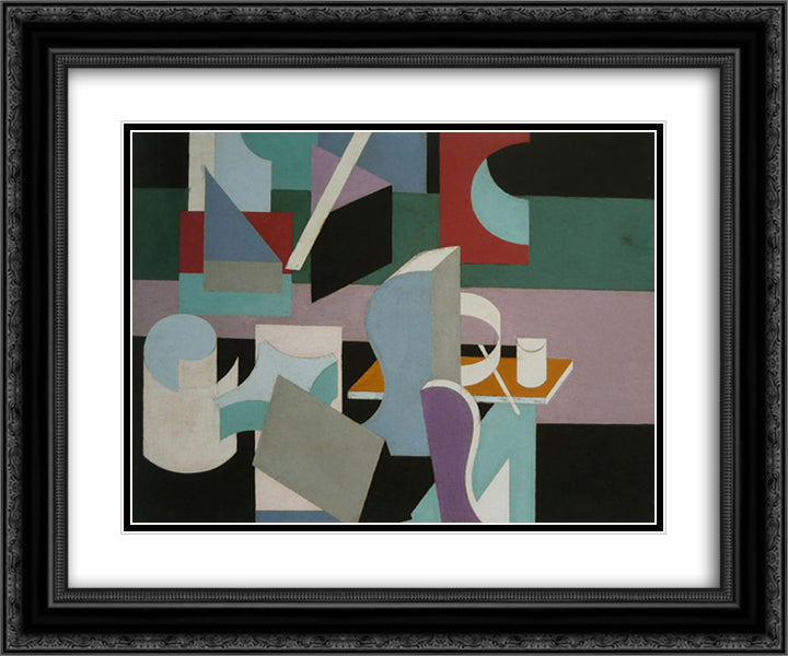 Painting 24x20 Black Ornate Wood Framed Art Print Poster with Double Matting by Bruce, Patrick Henry