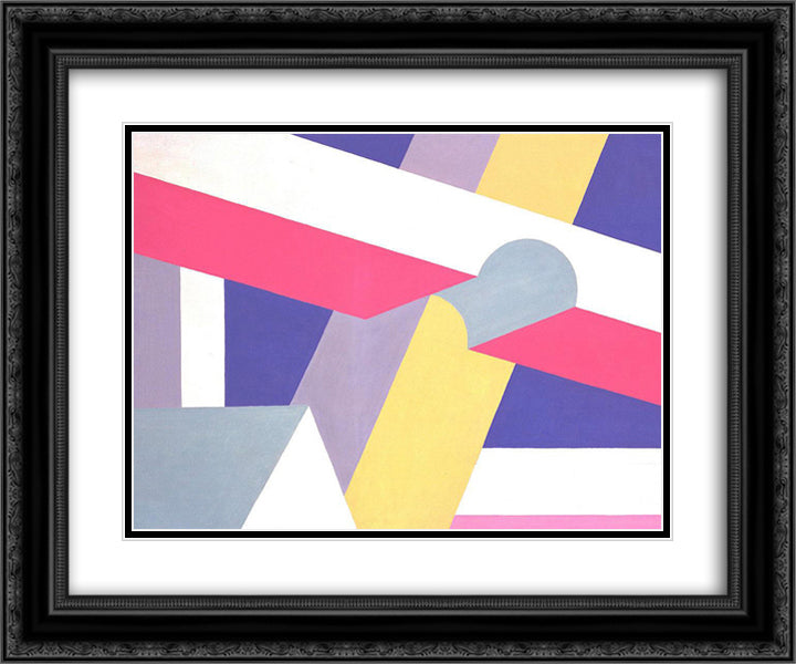 Transverse Beams 24x20 Black Ornate Wood Framed Art Print Poster with Double Matting by Bruce, Patrick Henry