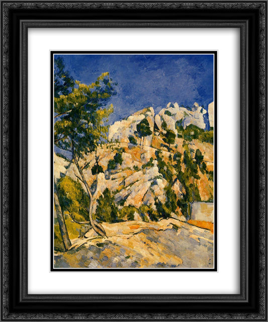 Bottom of the Ravine 20x24 Black Ornate Wood Framed Art Print Poster with Double Matting by Cezanne, Paul