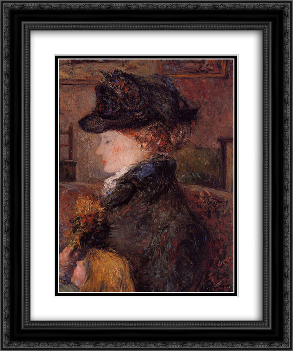 Ingeborg Thaulow 20x24 Black Ornate Wood Framed Art Print Poster with Double Matting by Gauguin, Paul