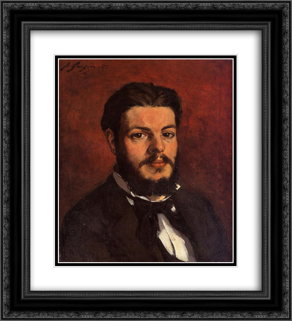 Portrait of Claude Antoine Charles Favre 20x22 Black Ornate Wood Framed Art Print Poster with Double Matting by Gauguin, Paul