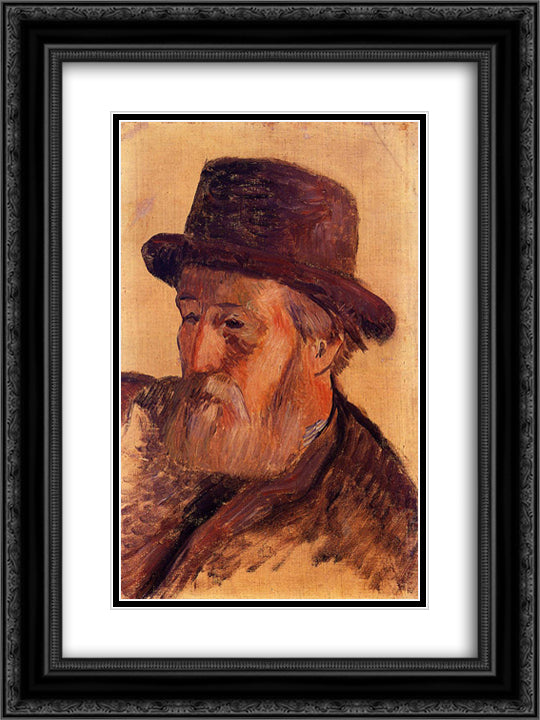 Portrait of Isidore Gauguin 18x24 Black Ornate Wood Framed Art Print Poster with Double Matting by Gauguin, Paul