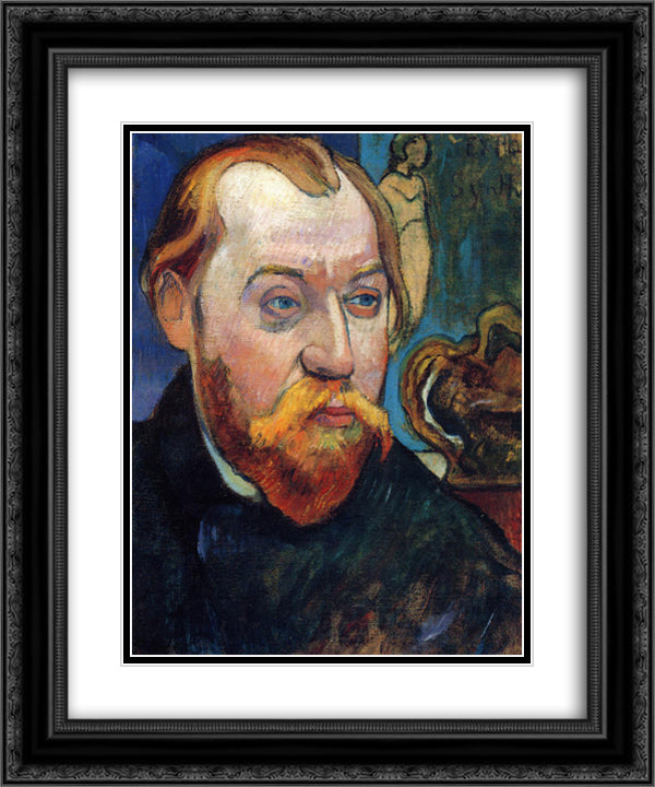 Portrait of Louis Roy 20x24 Black Ornate Wood Framed Art Print Poster with Double Matting by Gauguin, Paul