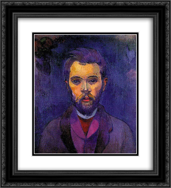 Portrait of William Molard 20x22 Black Ornate Wood Framed Art Print Poster with Double Matting by Gauguin, Paul
