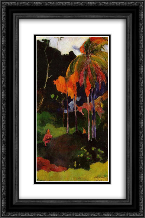 The moment of truth I 16x24 Black Ornate Wood Framed Art Print Poster with Double Matting by Gauguin, Paul