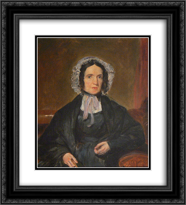 Portrait of Mrs. Conger of Cobourg 20x22 Black Ornate Wood Framed Art Print Poster with Double Matting by Kane, Paul