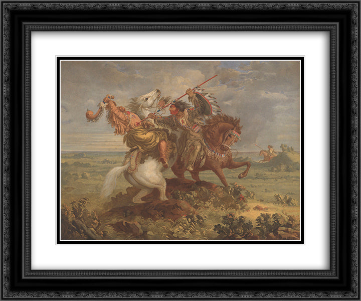 The Death of Omoxesisixany 24x20 Black Ornate Wood Framed Art Print Poster with Double Matting by Kane, Paul