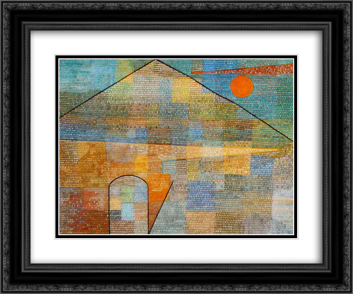 Ad Parnassum 24x20 Black Ornate Wood Framed Art Print Poster with Double Matting by Klee, Paul