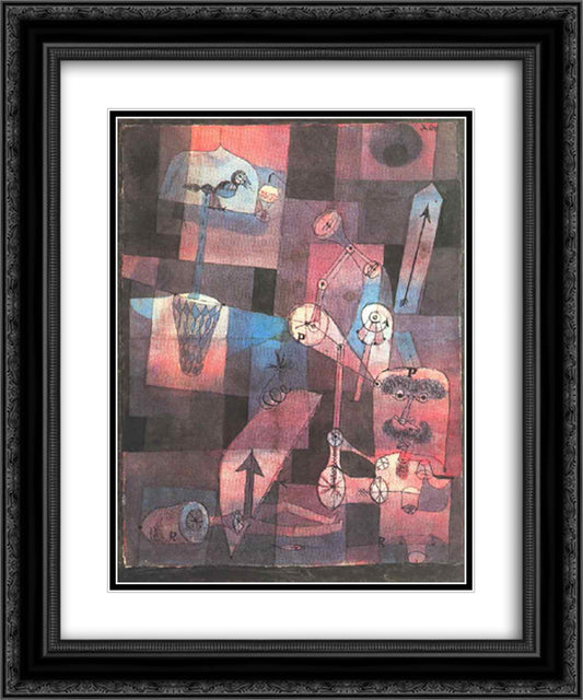 Analysis of diverse perversities 20x24 Black Ornate Wood Framed Art Print Poster with Double Matting by Klee, Paul