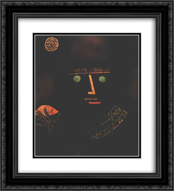 Black Knight 20x22 Black Ornate Wood Framed Art Print Poster with Double Matting by Klee, Paul