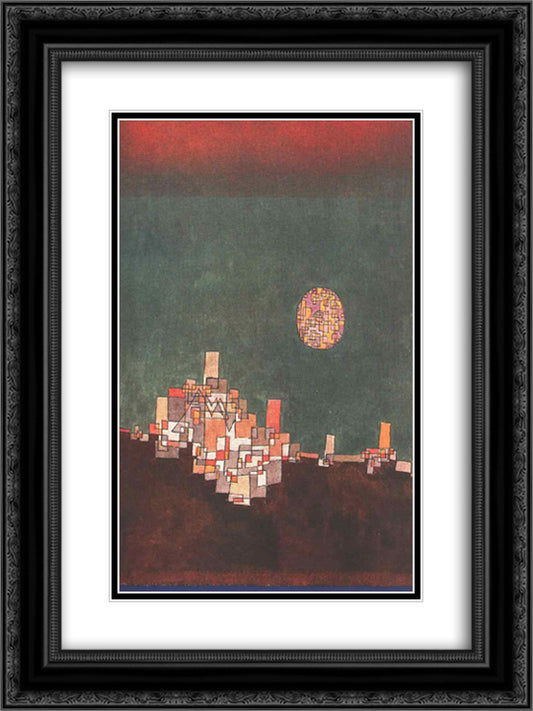 Chosen Site 18x24 Black Ornate Wood Framed Art Print Poster with Double Matting by Klee, Paul