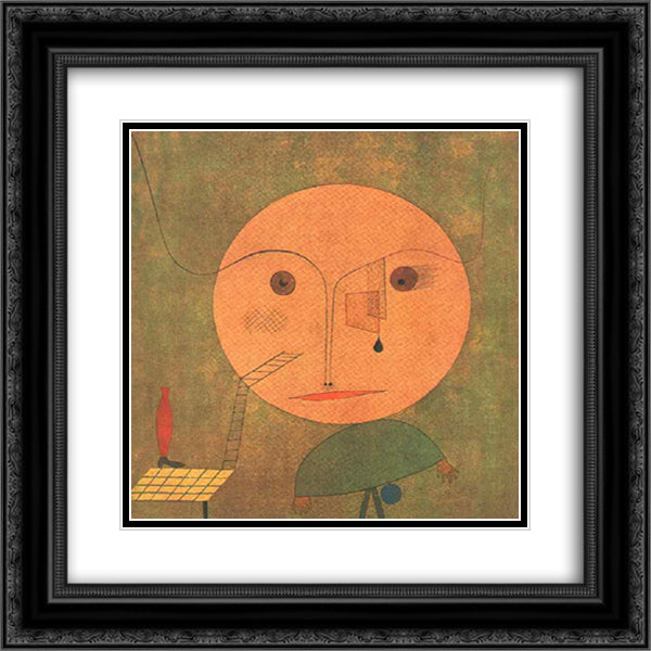 Error on green 20x20 Black Ornate Wood Framed Art Print Poster with Double Matting by Klee, Paul