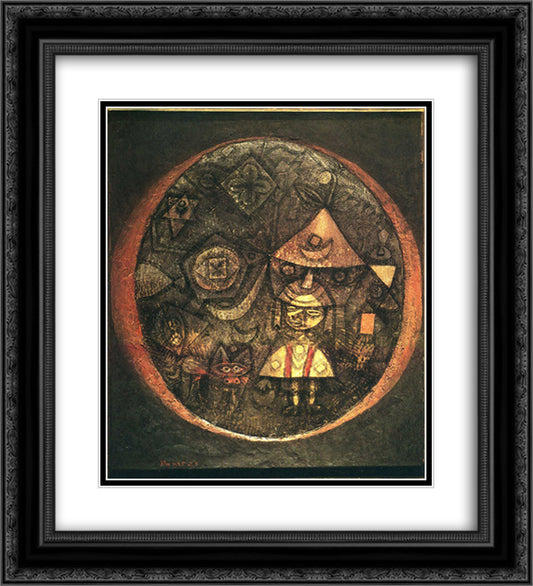 Fairy tale of the Dwarf 20x22 Black Ornate Wood Framed Art Print Poster with Double Matting by Klee, Paul