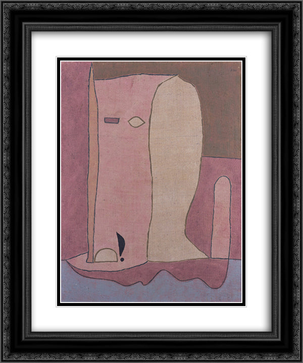 Garden Figure  20x24 Black Ornate Wood Framed Art Print Poster with Double Matting by Klee, Paul