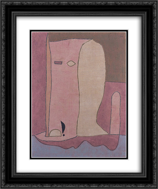 Garden Figure  20x24 Black Ornate Wood Framed Art Print Poster with Double Matting by Klee, Paul