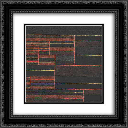 In the current six thresholds 20x20 Black Ornate Wood Framed Art Print Poster with Double Matting by Klee, Paul