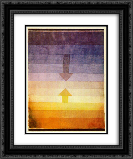 Separation in the Evening 20x24 Black Ornate Wood Framed Art Print Poster with Double Matting by Klee, Paul