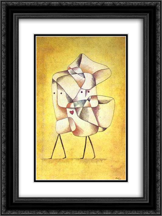 Siblings  18x24 Black Ornate Wood Framed Art Print Poster with Double Matting by Klee, Paul