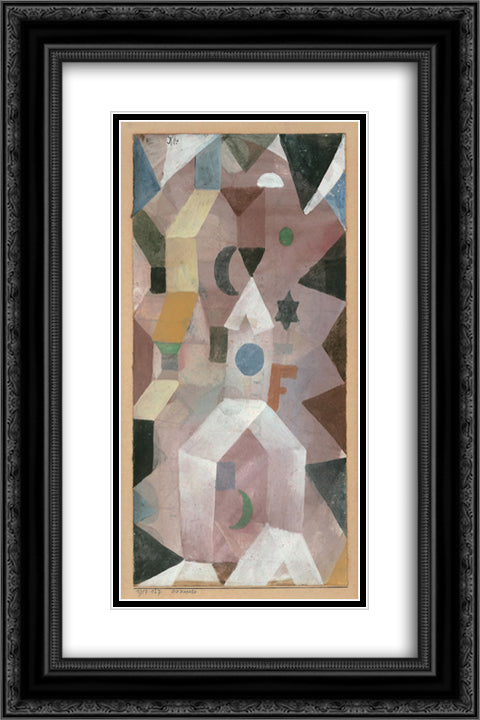 The Chapel  16x24 Black Ornate Wood Framed Art Print Poster with Double Matting by Klee, Paul