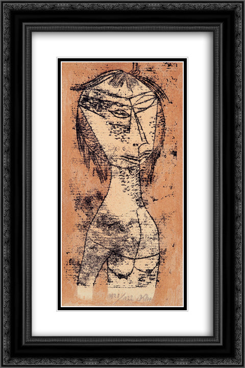 The Saint of Inner Light 16x24 Black Ornate Wood Framed Art Print Poster with Double Matting by Klee, Paul