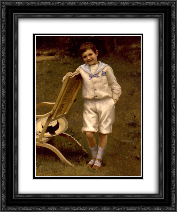 Robert Andre Peel 20x24 Black Ornate Wood Framed Art Print Poster with Double Matting by Peel, Paul