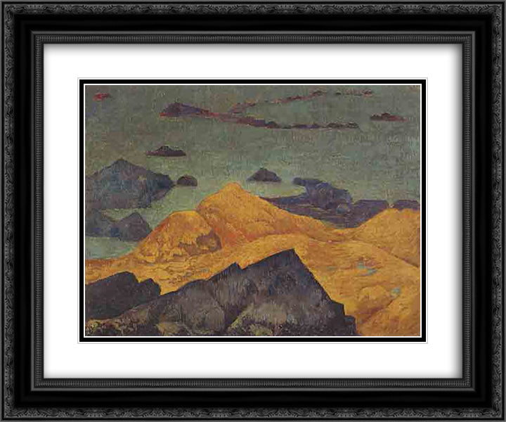 Seashore 24x20 Black Ornate Wood Framed Art Print Poster with Double Matting by Serusier, Paul