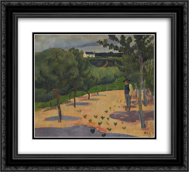 Spring 22x20 Black Ornate Wood Framed Art Print Poster with Double Matting by Serusier, Paul