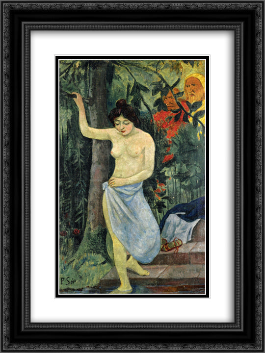 Susanna and the Elders 18x24 Black Ornate Wood Framed Art Print Poster with Double Matting by Serusier, Paul