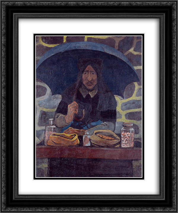 The Candy Merchant 20x24 Black Ornate Wood Framed Art Print Poster with Double Matting by Serusier, Paul