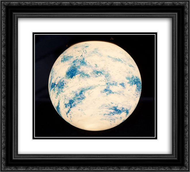 Untitled (Globe) 22x20 Black Ornate Wood Framed Art Print Poster with Double Matting by Thek, Paul