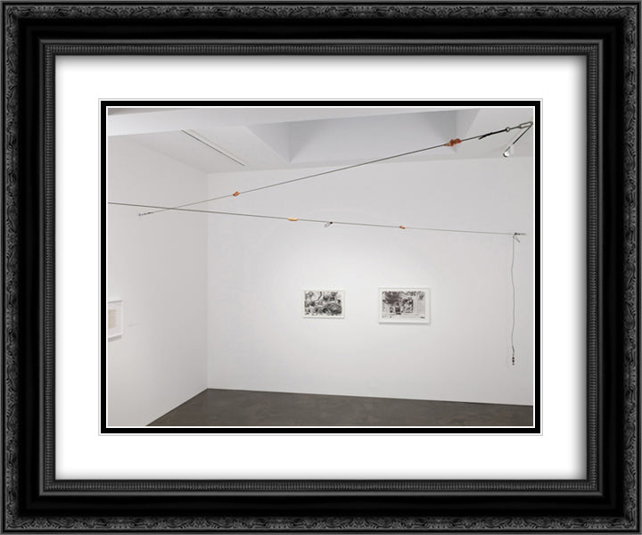 Untitled (Meat Cables) 24x20 Black Ornate Wood Framed Art Print Poster with Double Matting by Thek, Paul