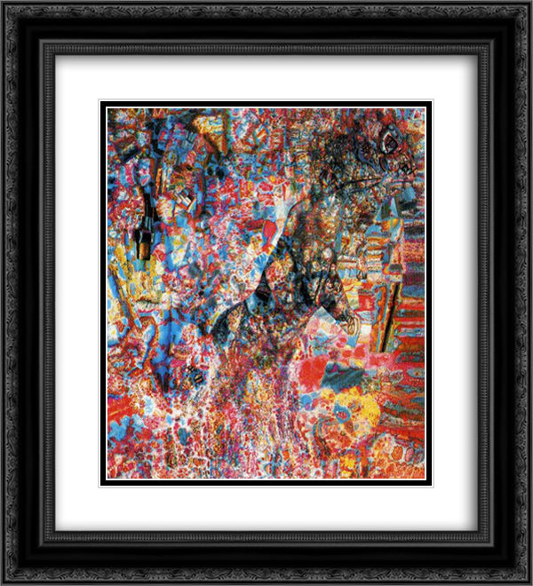 Beast (Wolf Cub) 20x22 Black Ornate Wood Framed Art Print Poster with Double Matting by Filonov, Pavel