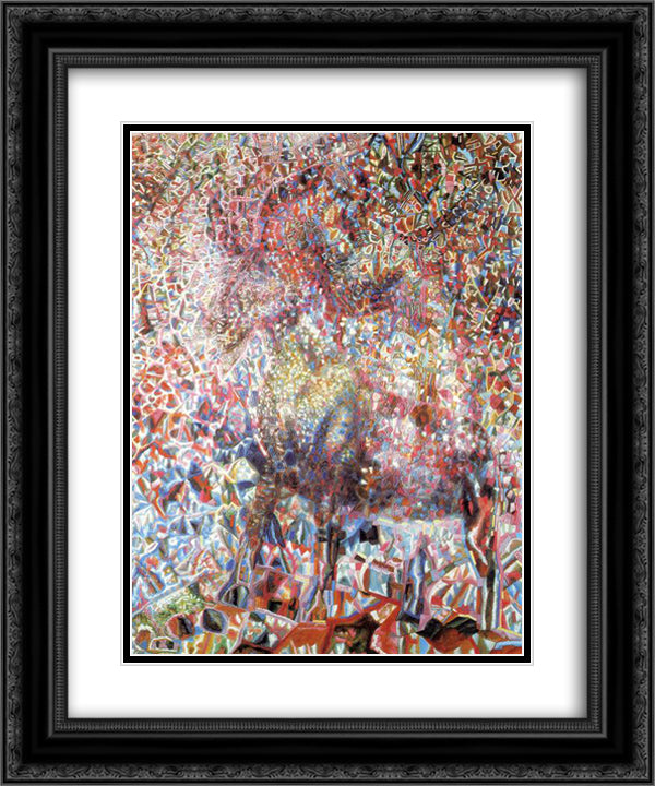 Goat 20x24 Black Ornate Wood Framed Art Print Poster with Double Matting by Filonov, Pavel