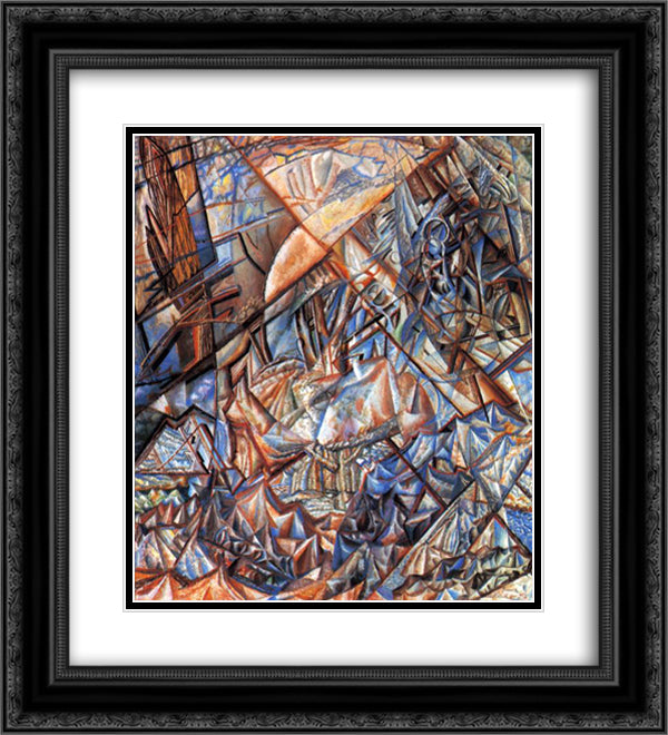 October. Landscape. Formula 20x22 Black Ornate Wood Framed Art Print Poster with Double Matting by Filonov, Pavel