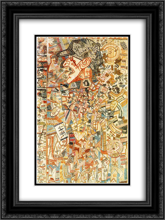 Raider (Mugger) 18x24 Black Ornate Wood Framed Art Print Poster with Double Matting by Filonov, Pavel