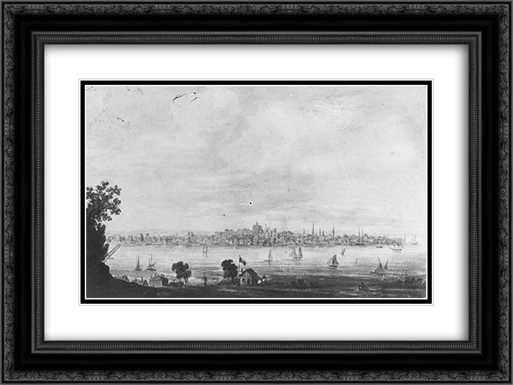 Albany 24x18 Black Ornate Wood Framed Art Print Poster with Double Matting by Svinyin, Pavel