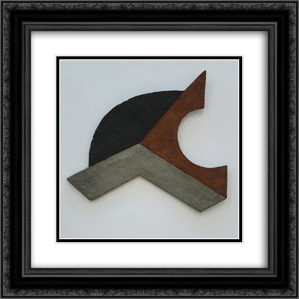Space Construction 10 20x20 Black Ornate Wood Framed Art Print Poster with Double Matting by Peri, Peter Laszlo