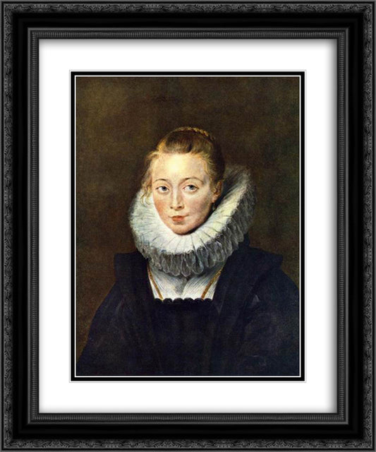 Infanta Isabella, the ruler of the Netherlands 20x24 Black Ornate Wood Framed Art Print Poster with Double Matting by Rubens, Peter Paul