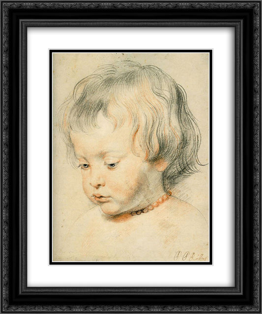 Nicolas Rubens 20x24 Black Ornate Wood Framed Art Print Poster with Double Matting by Rubens, Peter Paul